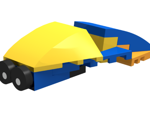 Azure Fins Adventure: A Tiny LEGO Fish in the Deep Blue